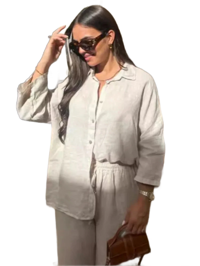 Amar™ Zilpa - סט בד כותנה ופשתן 2 חלקים