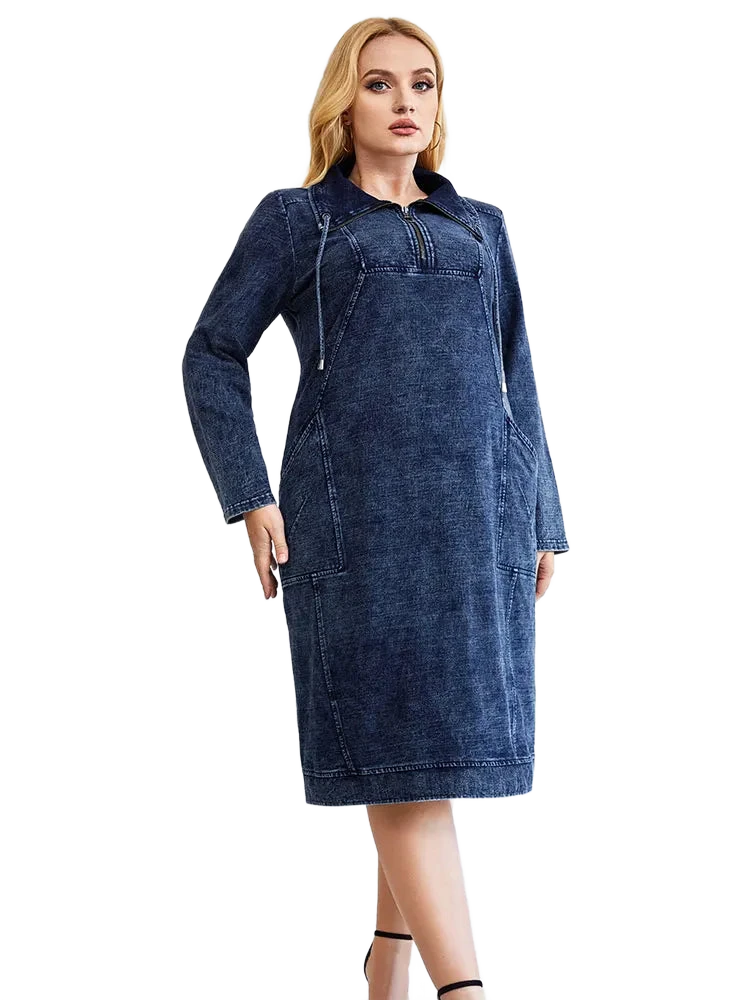 Amar™ Dalia - שמלת ג’ינס מחמיאה ומשוחררת