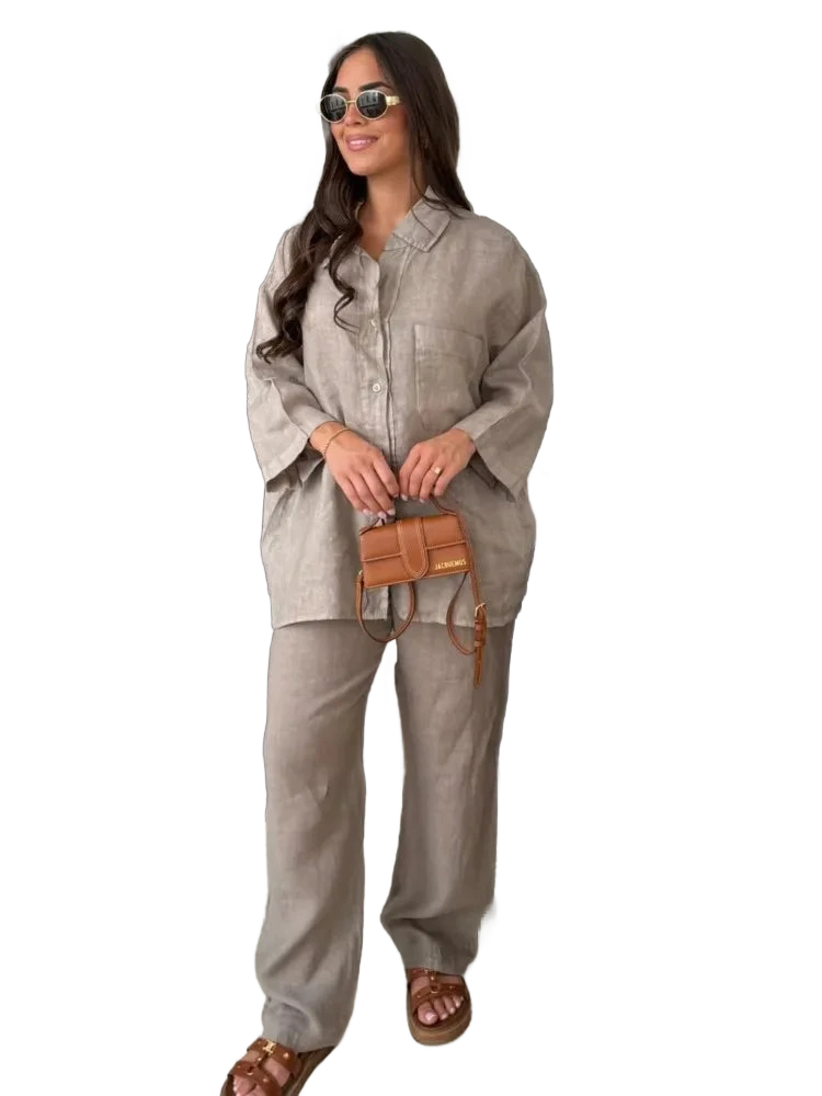 Amar™ Ravit - סט כותנה לין נושם