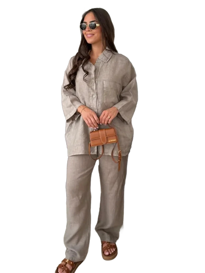 Amar™ Ravit - סט כותנה לין נושם