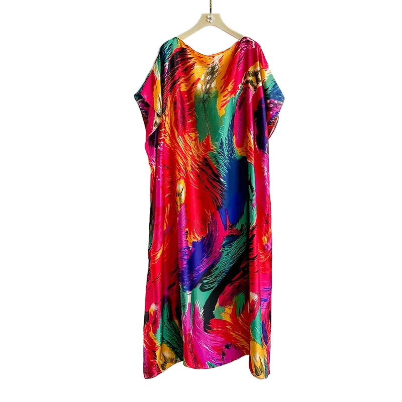 Amar™ Lior - שמלות מקסי מבד סטן פרחוני