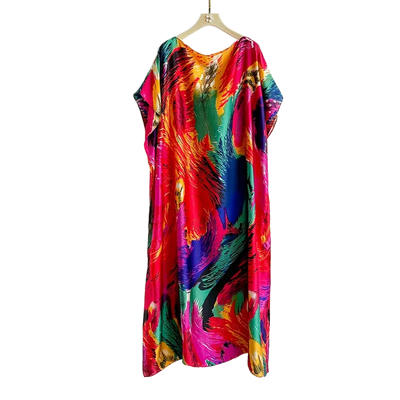 Amar™ Lior - שמלות מקסי מבד סטן פרחוני