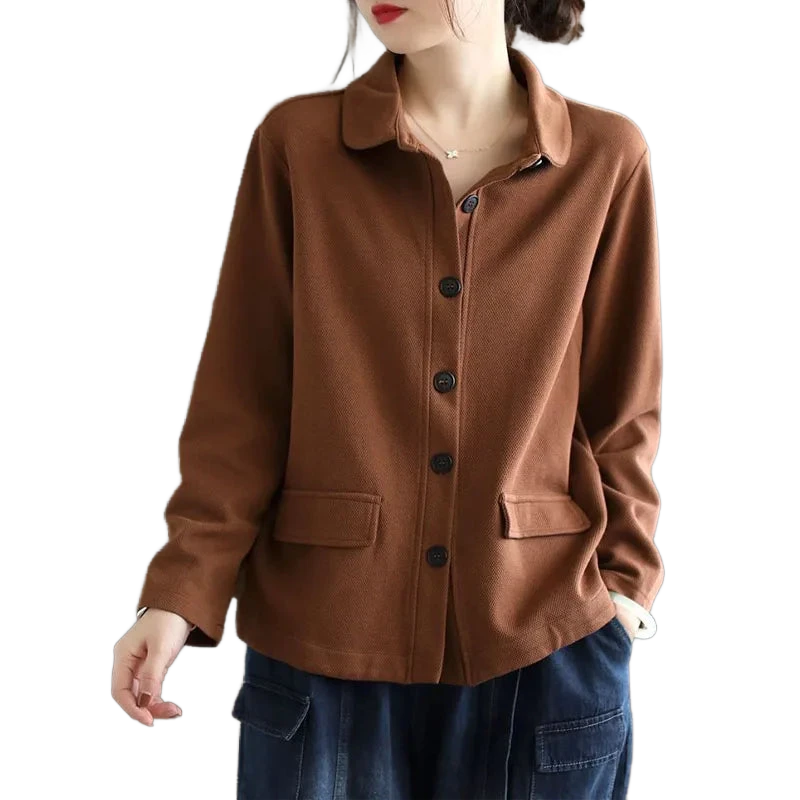 Amar™ Deborah - חולצת צוואר בובתית עם שרוול ארוך