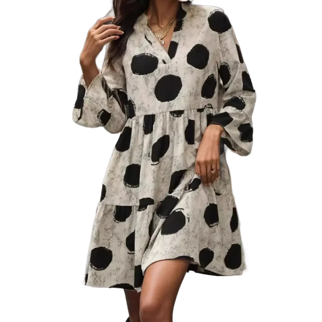 Amar™ Sapir - שמלות עם בדי הדפס ושרוולים ארוכים