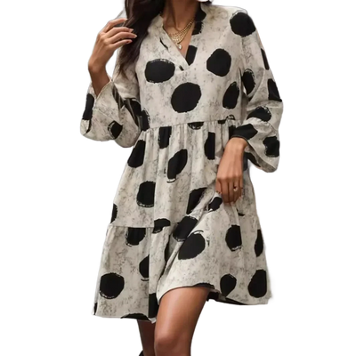 Amar™ Sapir - שמלות עם בדי הדפס ושרוולים ארוכים