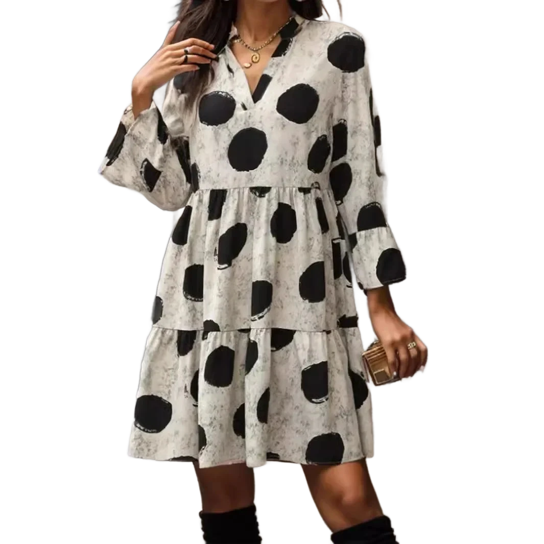 Amar™ Sapir - שמלות עם בדי הדפס ושרוולים ארוכים