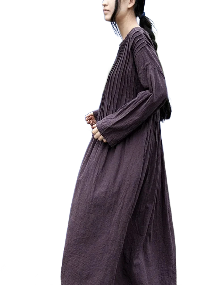 Amar Batya - שמלת כותנה ופשתן משוחררת ונשית