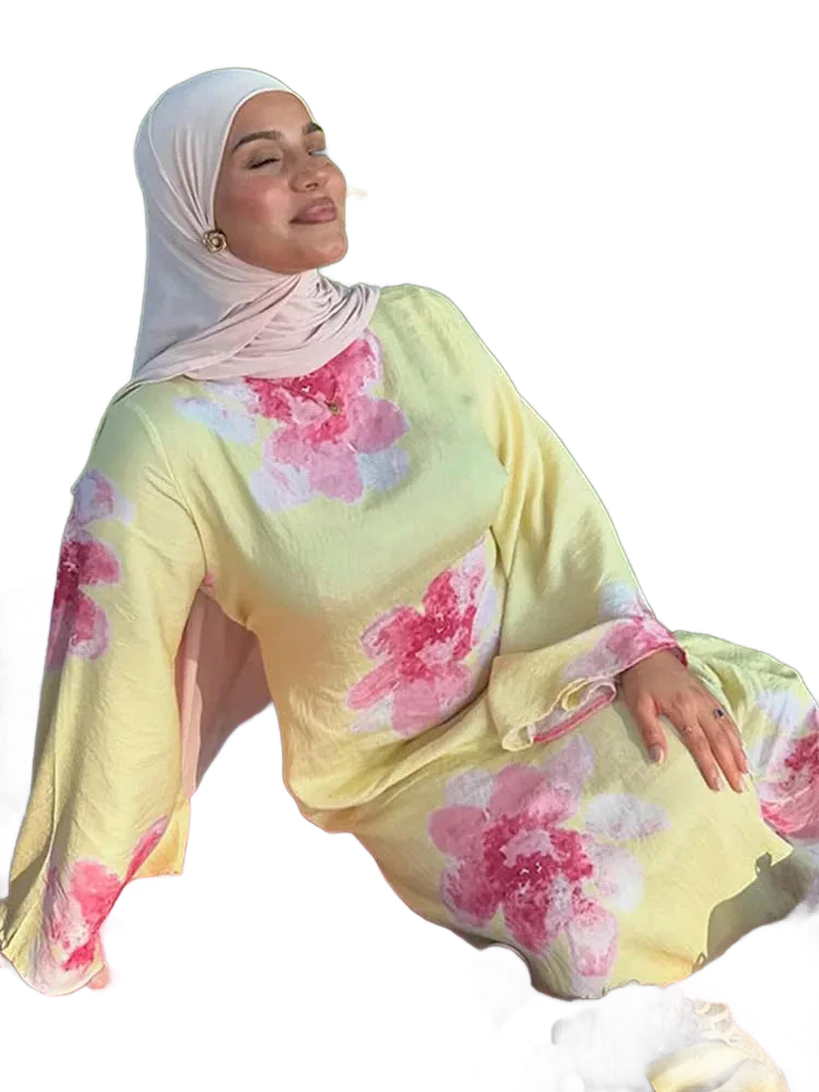 Amar Ora - שמלה ארוכה מודפסת, נשית וזוהרת