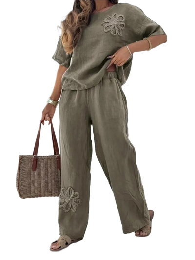 Amar™ Zimra - סט מכנסיים קיץ אלגנטי