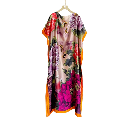 Amar™ Lior - שמלות מקסי מבד סטן פרחוני