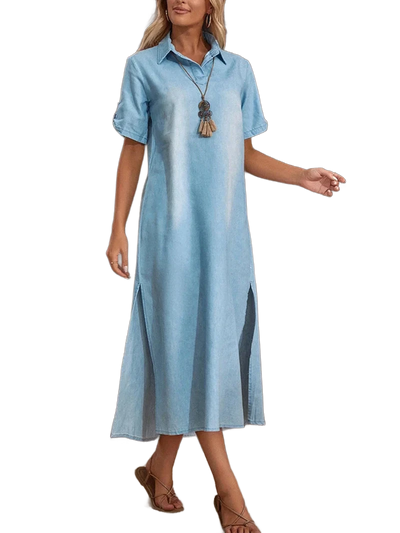 Amar™ Orit - שמלת ג'ינס מקסי קיצית