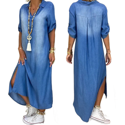 Amar Eliana - שמלת ג'ינס אלגנטית לסתיו