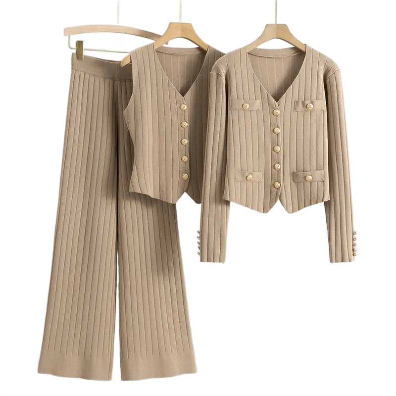 Amar™ Yaheli - סט תלת-חלקי נוח ורך עם שרוולים ארוכים