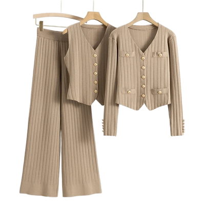 Amar™ Yaheli - סט תלת-חלקי נוח ורך עם שרוולים ארוכים