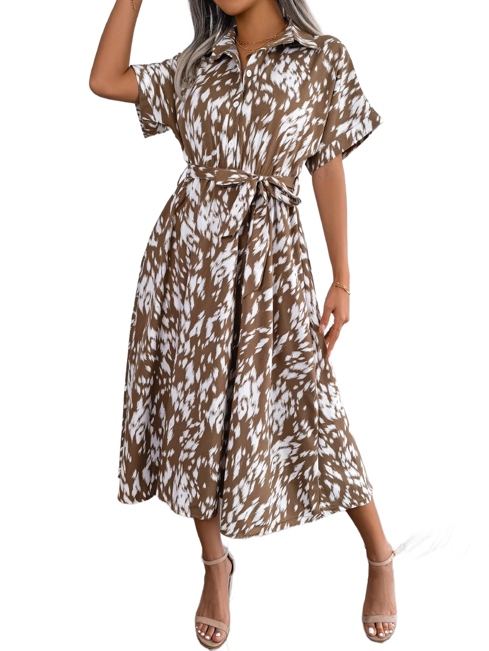 Amar™ Dvora - שמלת קיץ בהדפס נמר