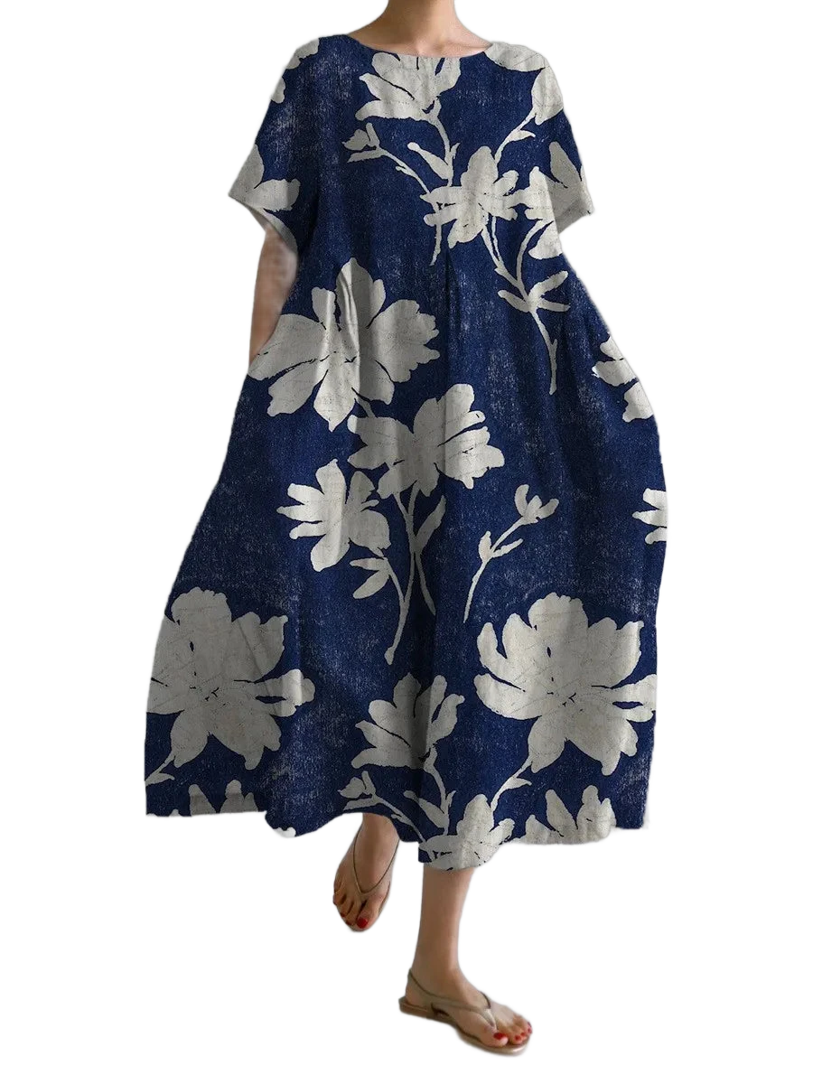 Amar Aliza - שמלה משוחררת מודפסת לנשים