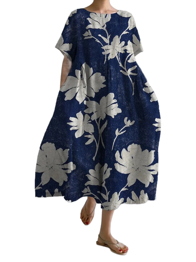 Amar Aliza - שמלה משוחררת מודפסת לנשים