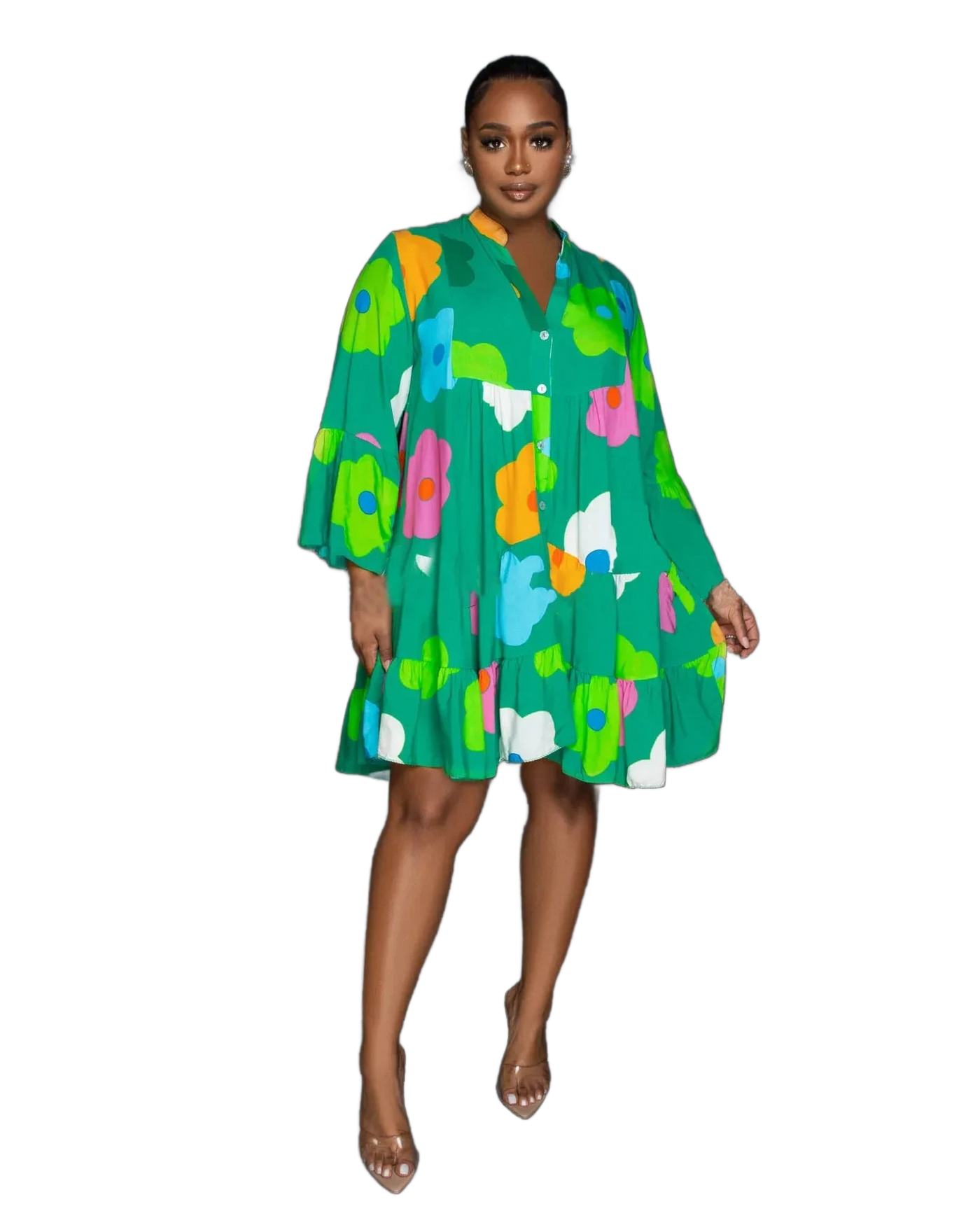 Amar™ Maya - שמלה פרחונית רחבה