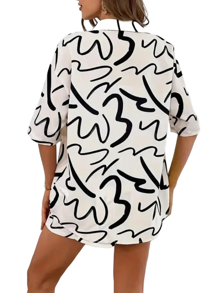 Amar™ Liora - סט חולצה ומכנסיים מודפס