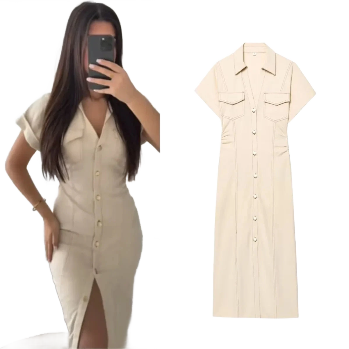 Amar™ Esther - שמלת מידי דנים