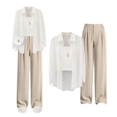 Amar™ Miriam - סט תלת-חלקי נוח ורך עם שרוולים ארוכים