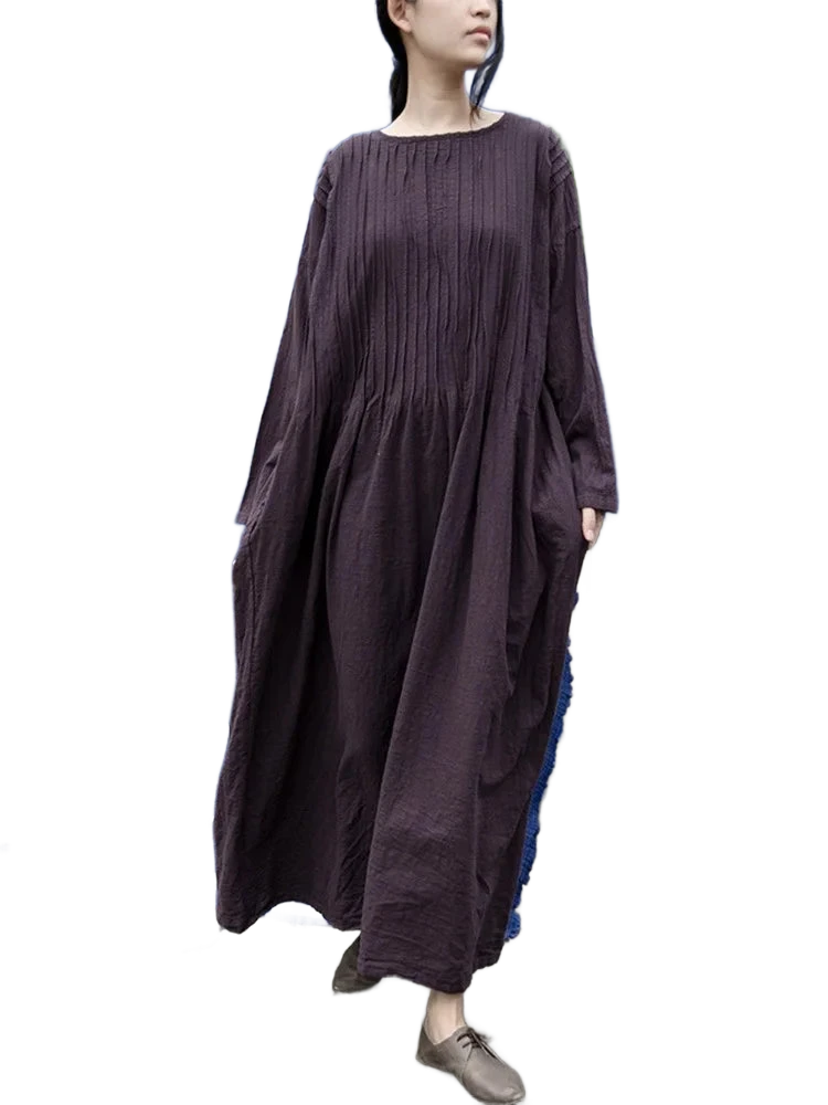 Amar Batya - שמלת כותנה ופשתן משוחררת ונשית