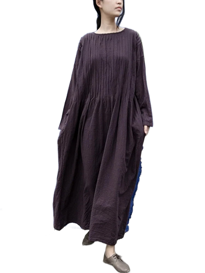 Amar Batya - שמלת כותנה ופשתן משוחררת ונשית