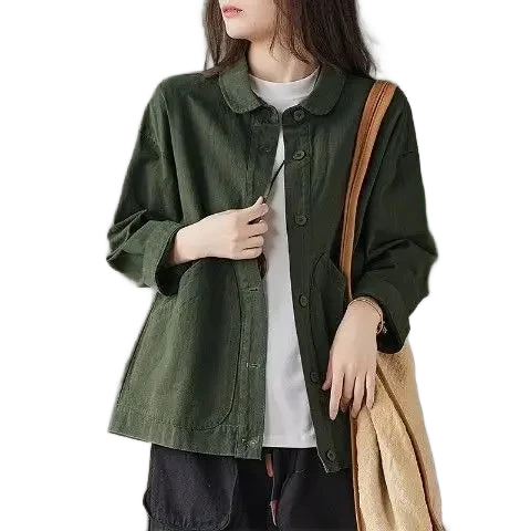 Amar™ Rachel - חולצת שרוול ארוך רפויה עם כיסים