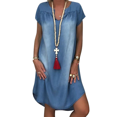 Amar™ Ilana - שמלת ג’ינס מחמיאה לכל מידה