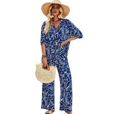 Amar™ Odelia - סט מודפס קז'ואל