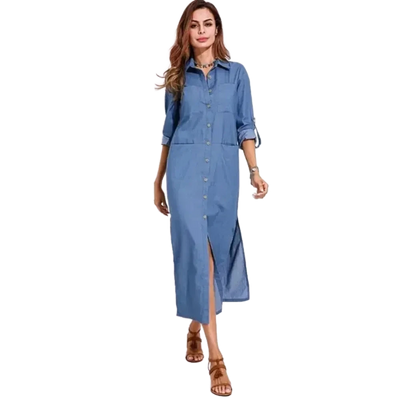 Amar Yehudit - שמלת ג’ינס קלאסית מחמיאה