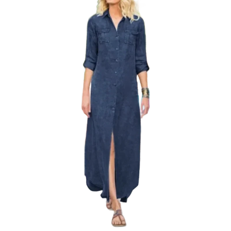 Amar Ronit - שמלת ג'ינס אלגנטית מחמיאה