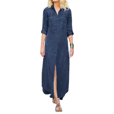 Amar Ronit - שמלת ג'ינס אלגנטית מחמיאה