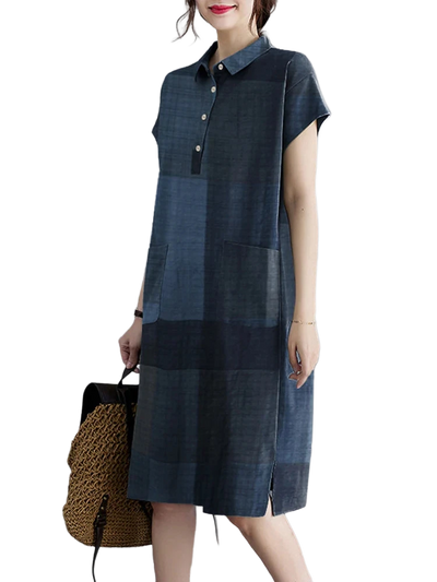 Amar Tzipora - שמלת קיץ משובצת משוחררת