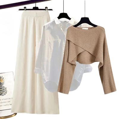 Amar™ Liora - סט תלת-חלקי נוח ורך עם שרוולים ארוכים