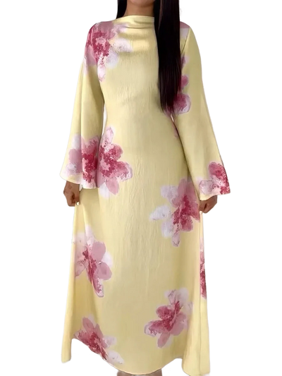 Amar™ Ronit - שמלת קפטן פרחונית יוקרתית