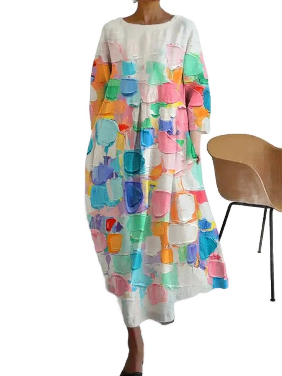 Amar™ Orly – שמלת קיץ רחבה בהדפס