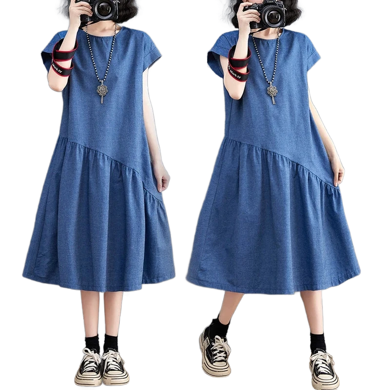 Amar™ Vered - שמלת ג'ינס קיצית מחטבת