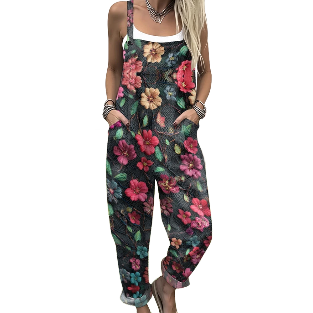 Amar Ronit - אוברול וינטג' פרחוני משוחרר