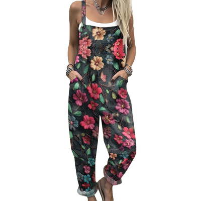 Amar Ronit - אוברול וינטג' פרחוני משוחרר