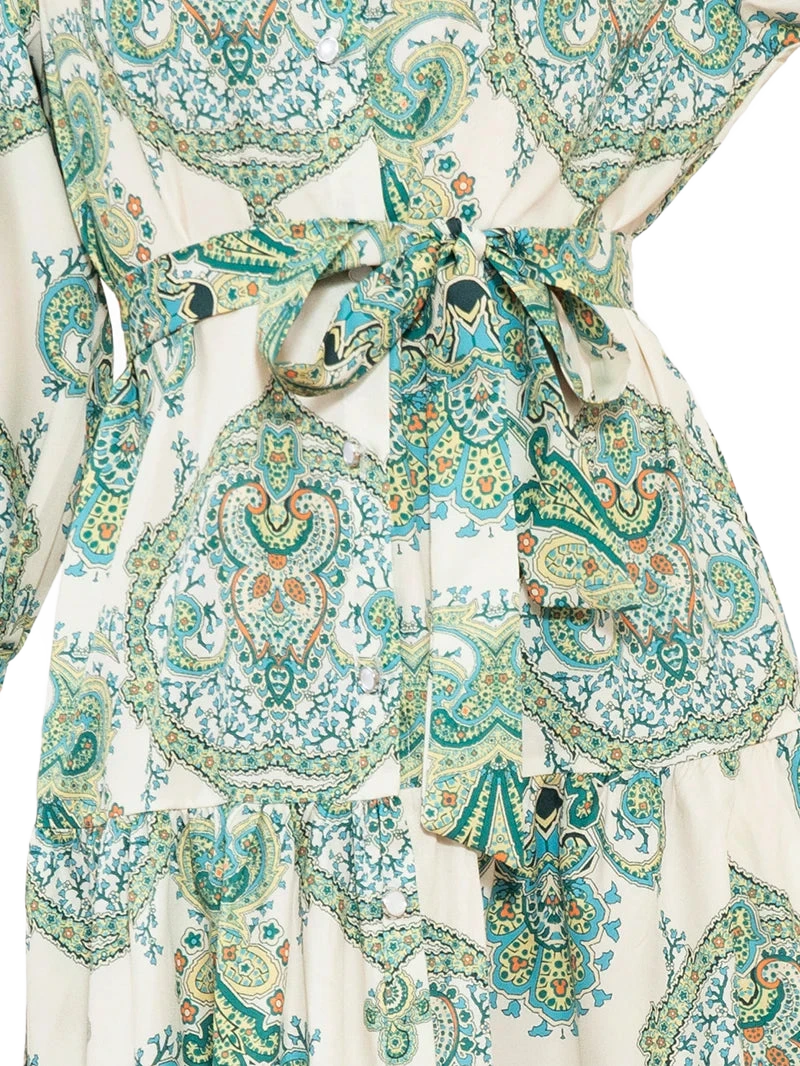 Amar™ Izabella - שמלות עם צווארון פרחוני גבוה