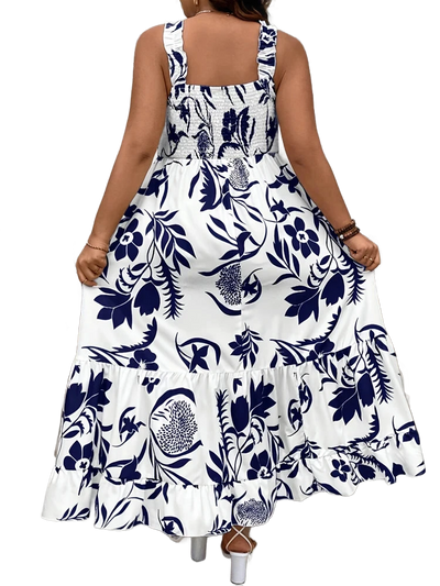 Amar™ Leah - שמלת הולטר עם שכבות ומוטיב פרחים
