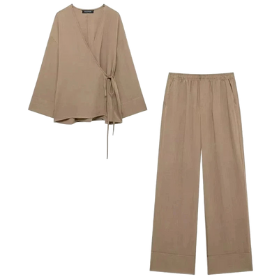 Amar™ Zimra - סט פיג'מת וינטג' לנשים