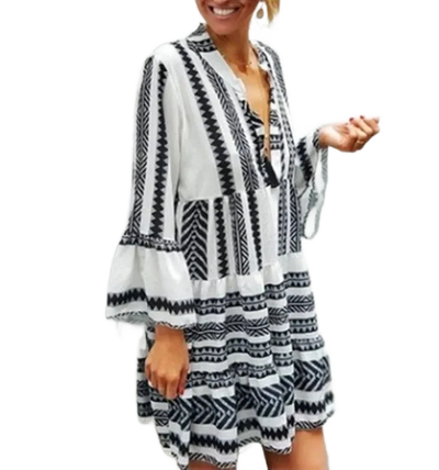 Amar™ Michal - שמלת מידי מודפסת