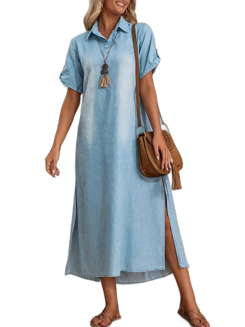 Amar™ Orit - שמלת ג'ינס מקסי קיצית