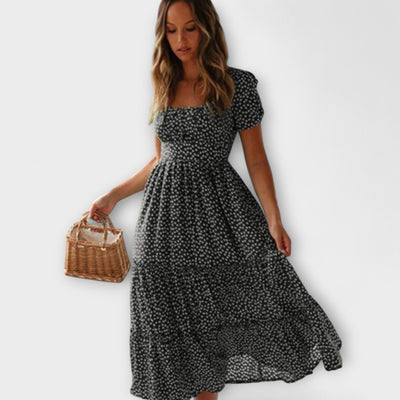 רבקה | שמלת מקסי פרחונית בניחוח וינטג' אלגנטי