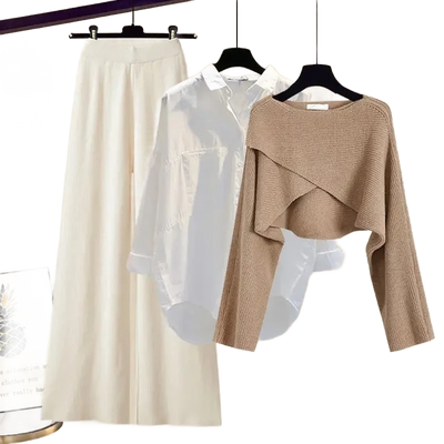 Amar™ Liora - סט תלת-חלקי נוח ורך עם שרוולים ארוכים