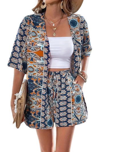 Amar™ Chaya - סט חולצה ומכנסיים מודפס