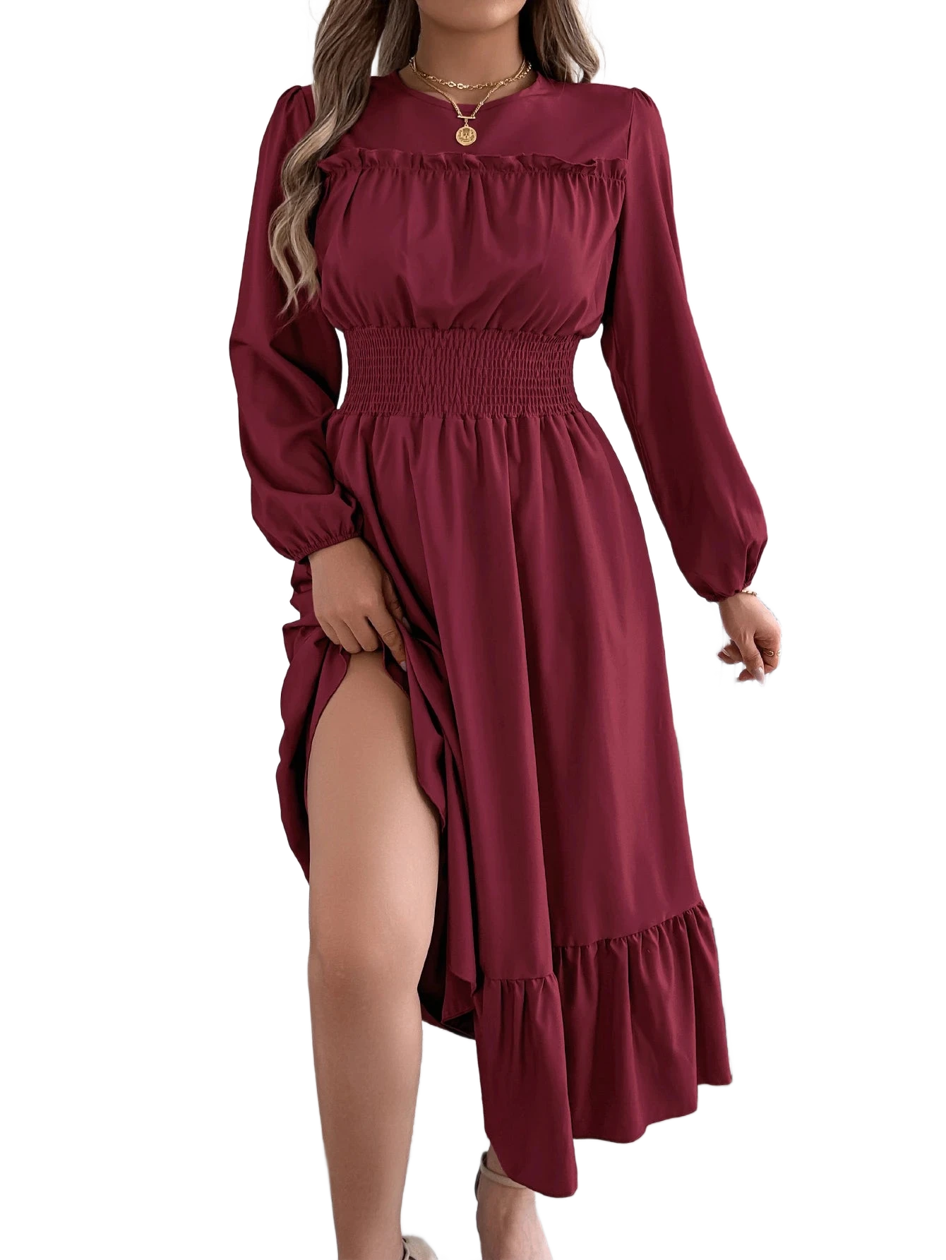 Amar™ Ronit - שמלת חורף סתיו אלגנטית ומחמיאה