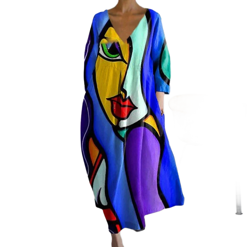 Amar™ Simcha - שמלת הדפס רחבה